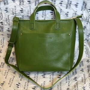 Mini Crossbody Tote Zipper Mantis Portland Leather Goods NEW